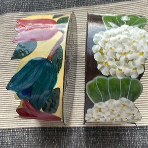 Vintage Handpainted Floral Containers